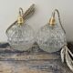 Set of two new electrified vintage globe walkers