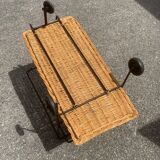 Modernist rattan serving trolley
