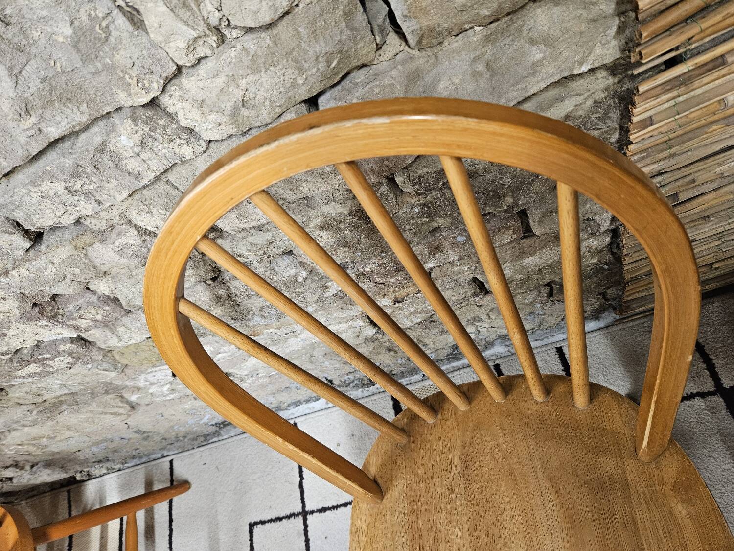 Set of 4 vintage Danish bar chairs