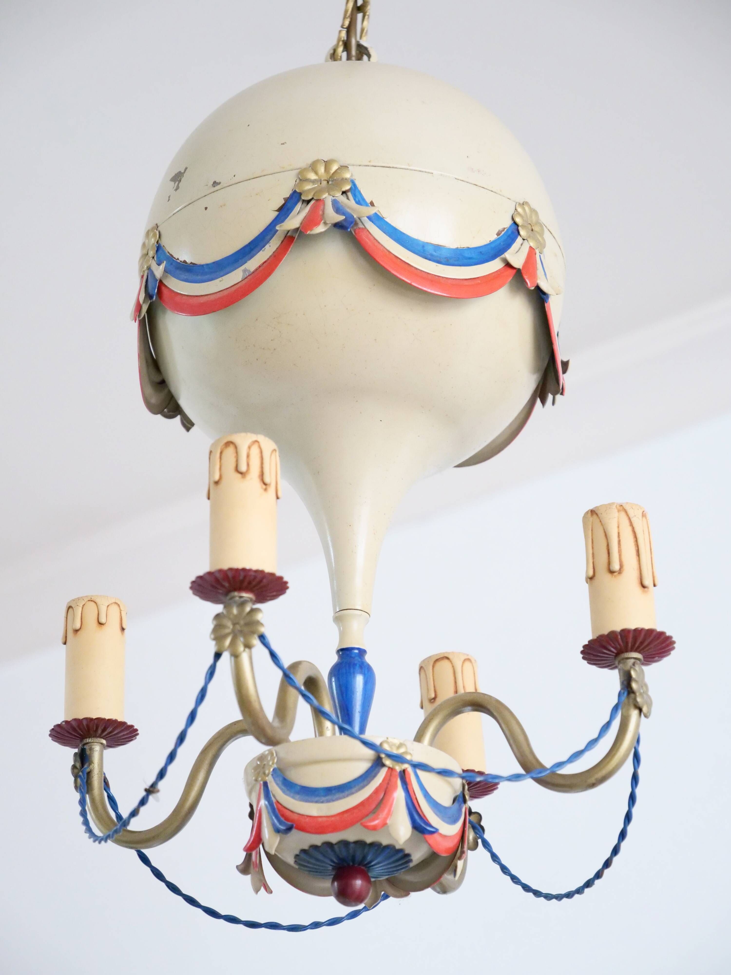 Lustre Montgolfière d'époque 50
