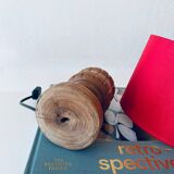 Carved wooden lamp