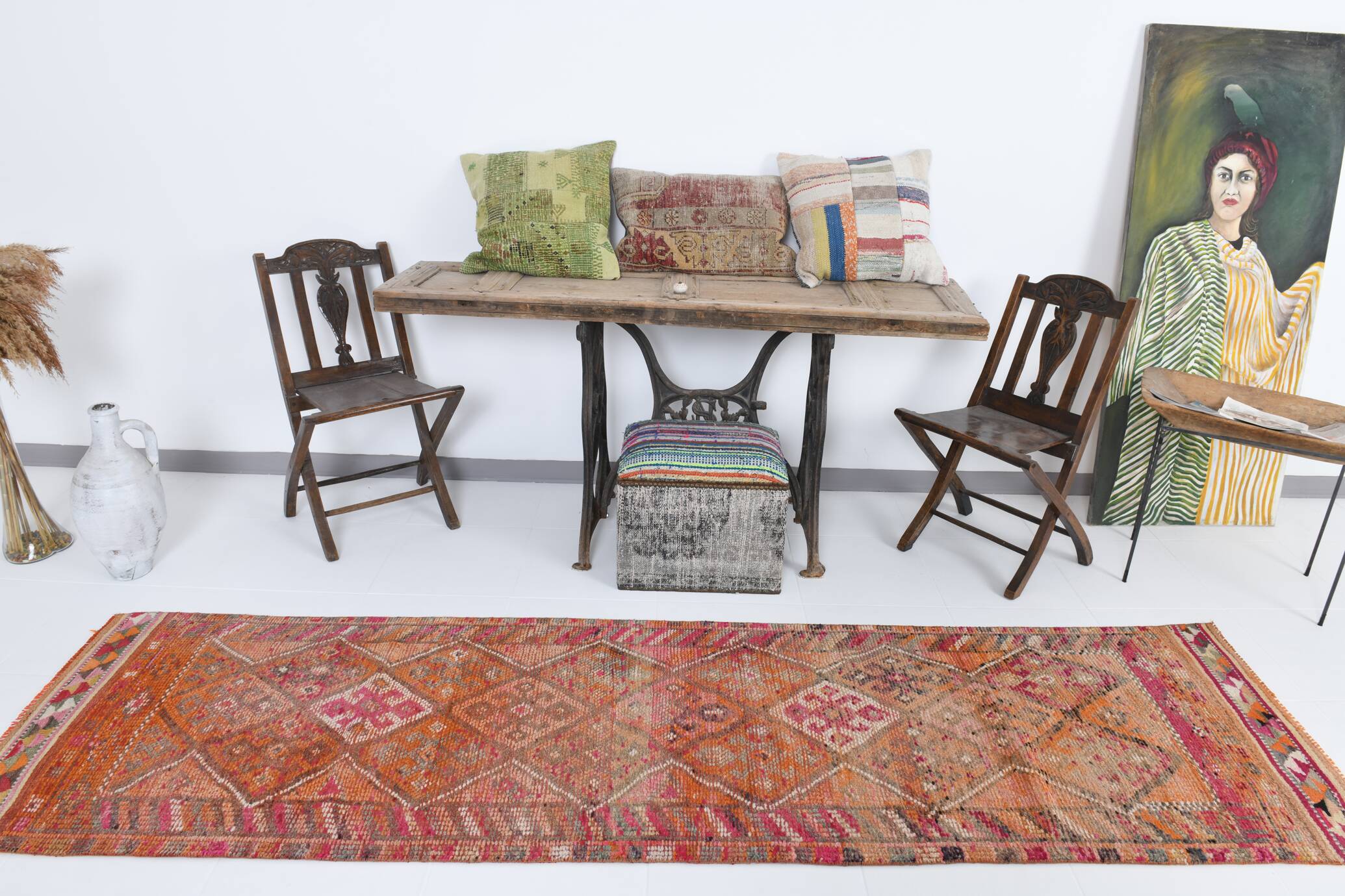 3x10 Rug For Hallway Orange Turkish Runner Rug, 81x296Cm SK 18378 FREE SHIPPING