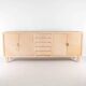 Rattan and brass sideboard