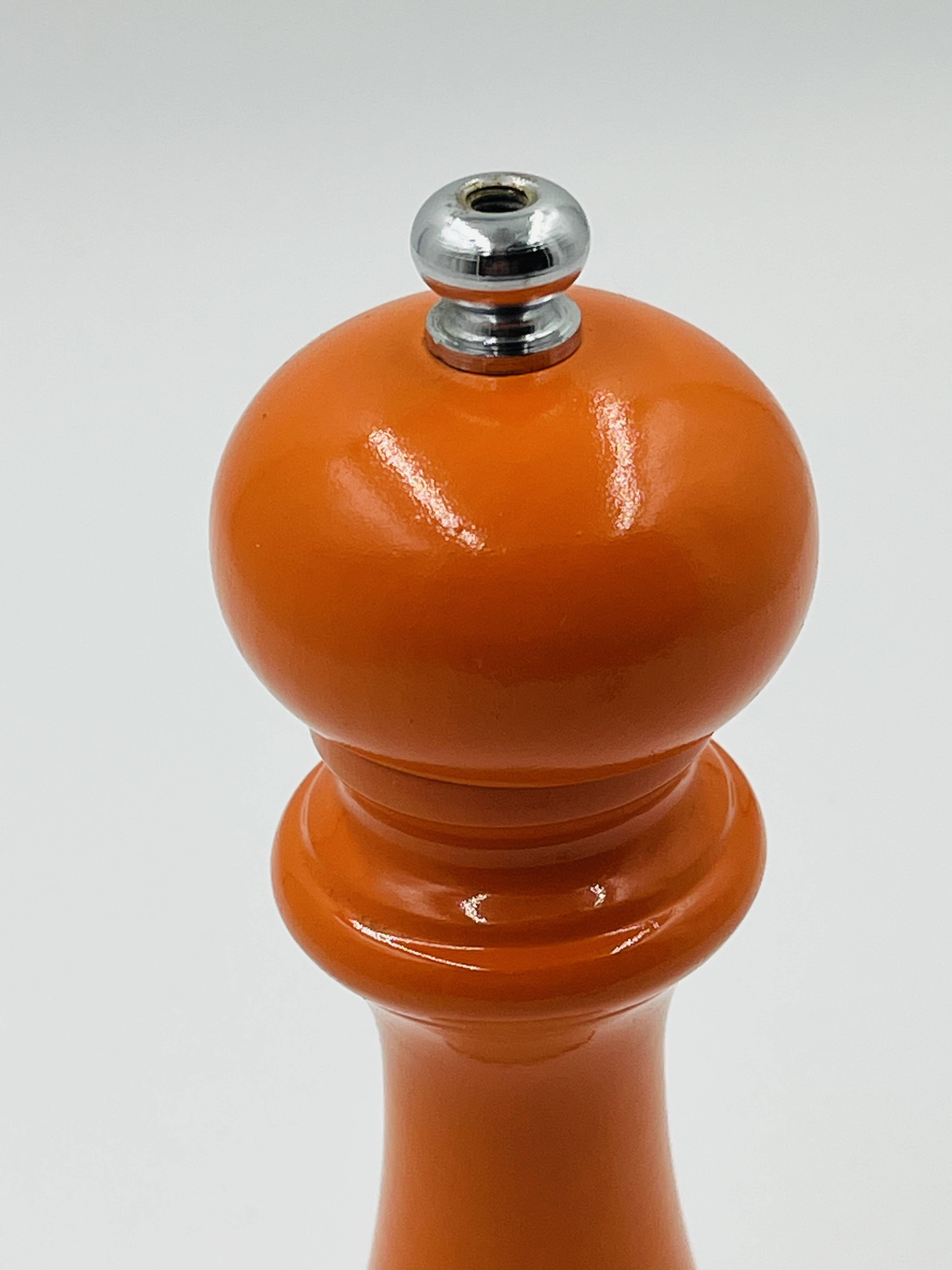 Vintage orange Peugeot pepper mill