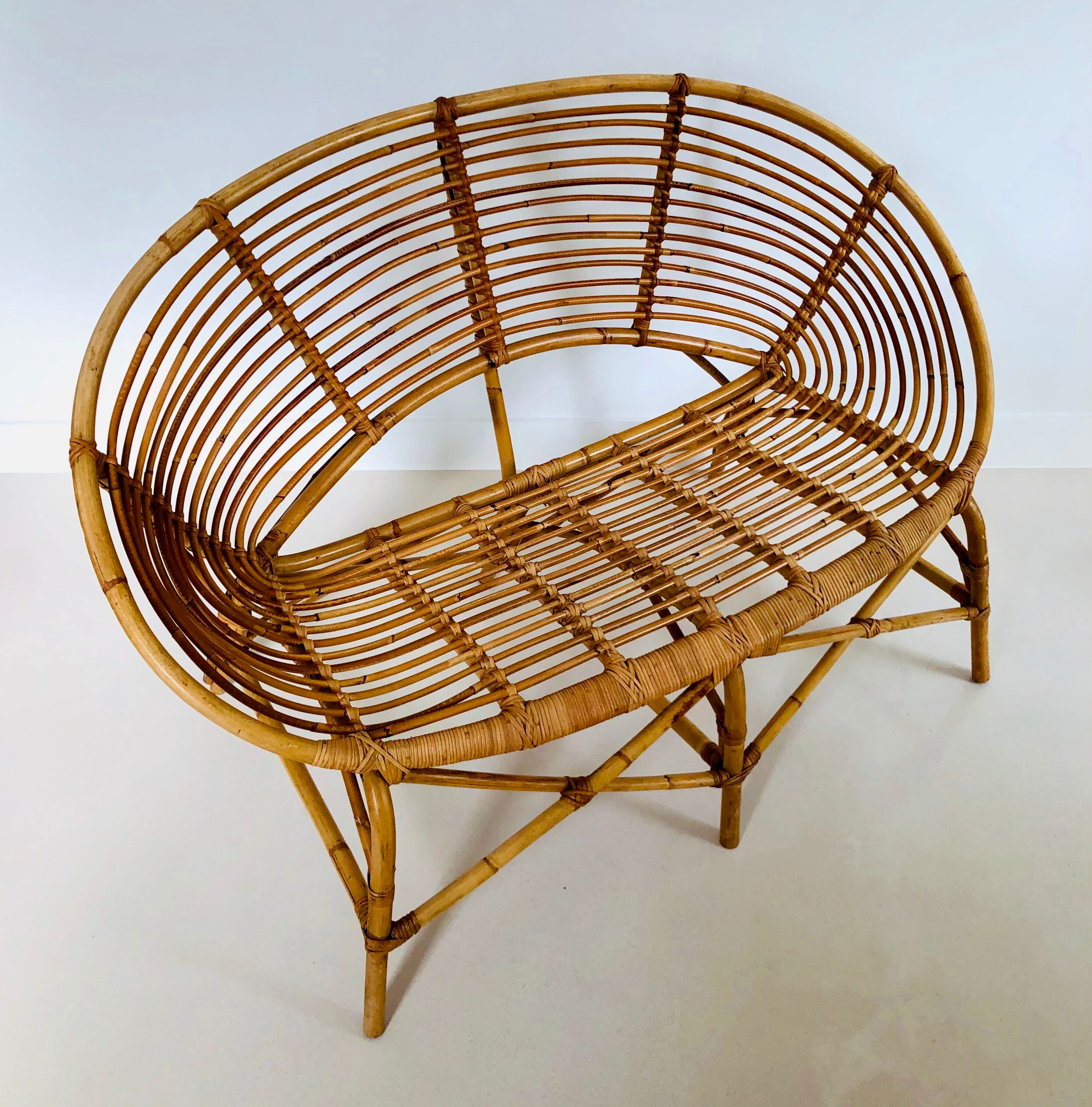 Rattan sofa, France 60s