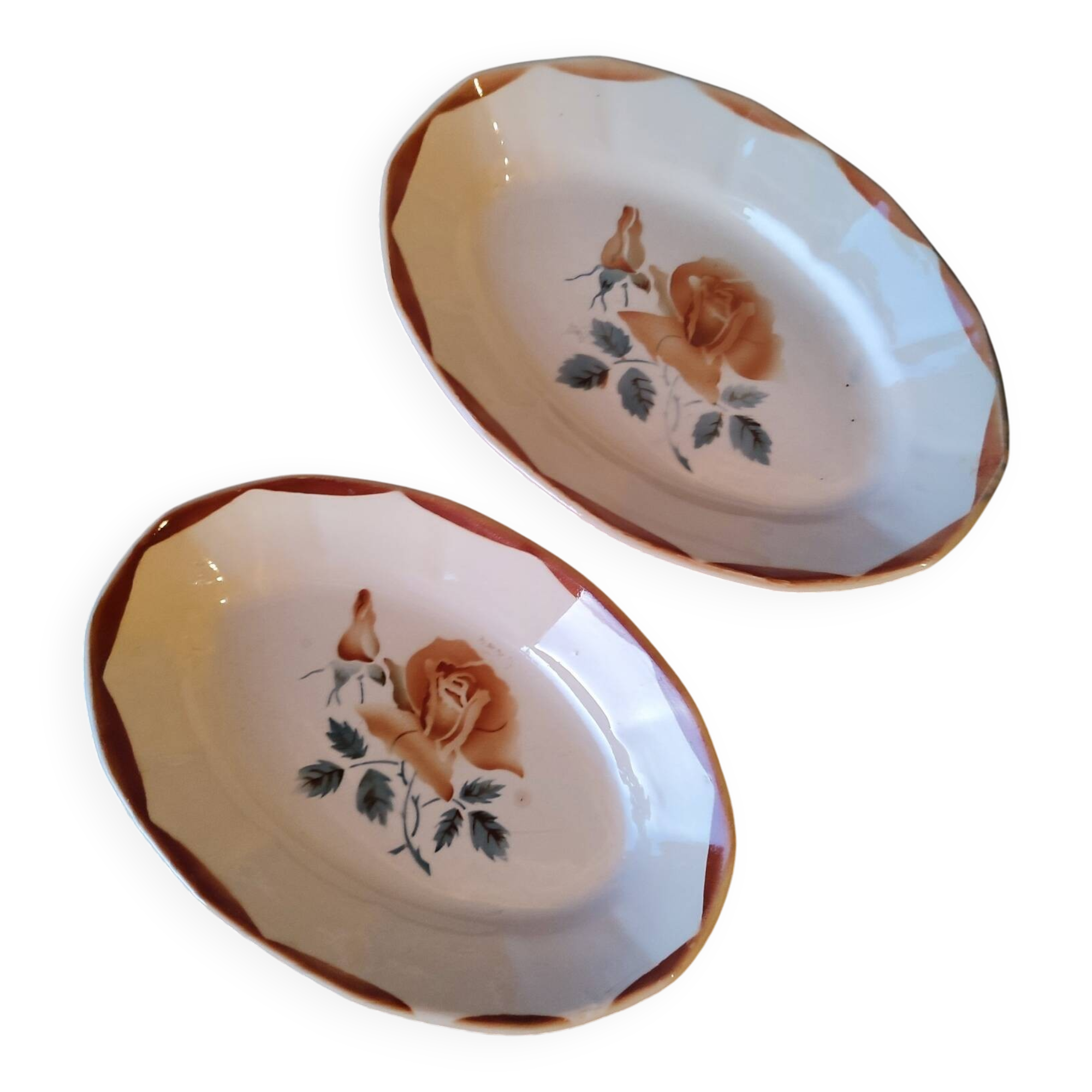 Duo de ravier Digoin Sarreguemines modèle 9181