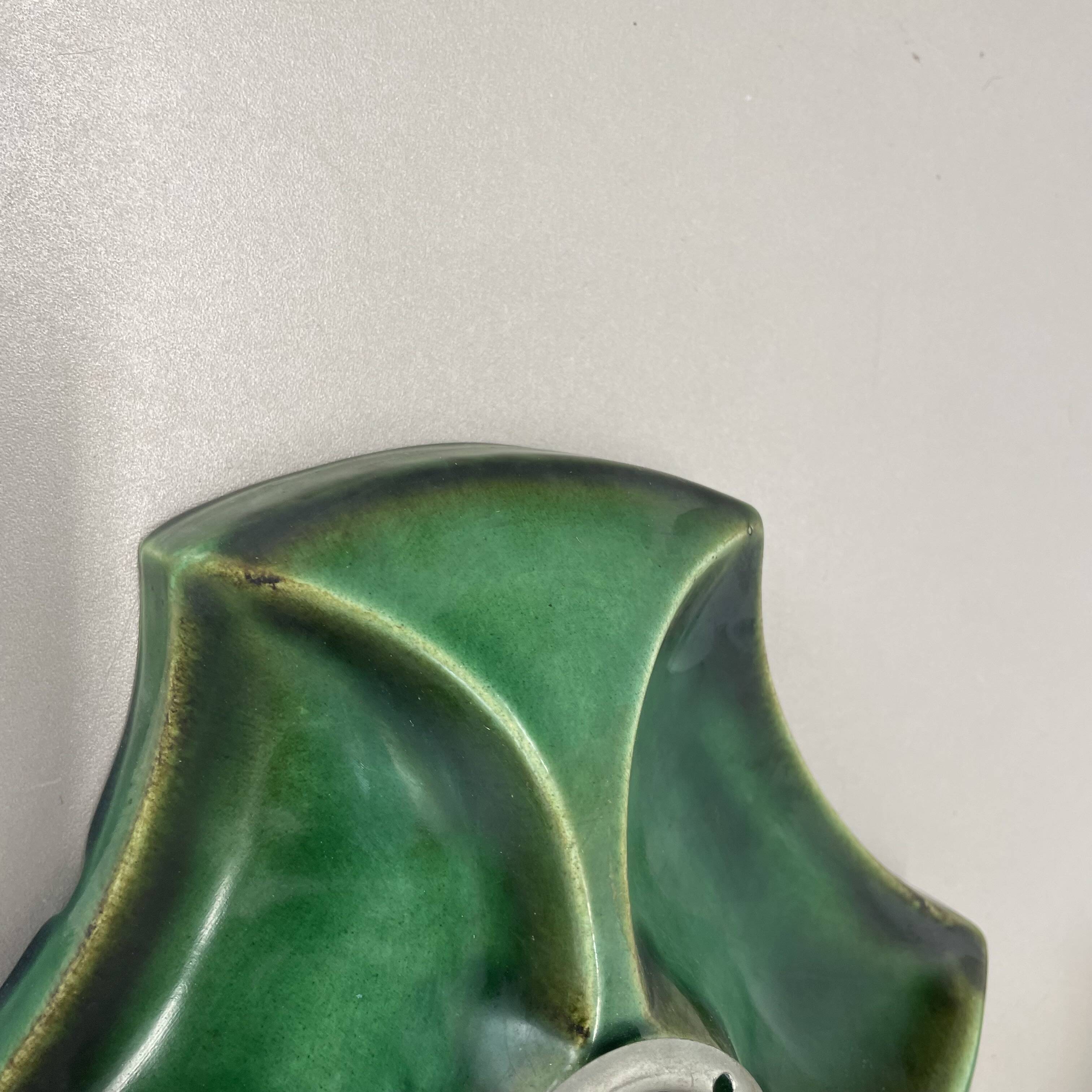 Set of Two Modernist Ceramic Fat Lava Wall Lights by Pan Ceramics, Germany