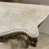 Nineteenth console in gilded wood