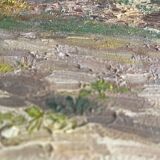 Oil on landscape canvas