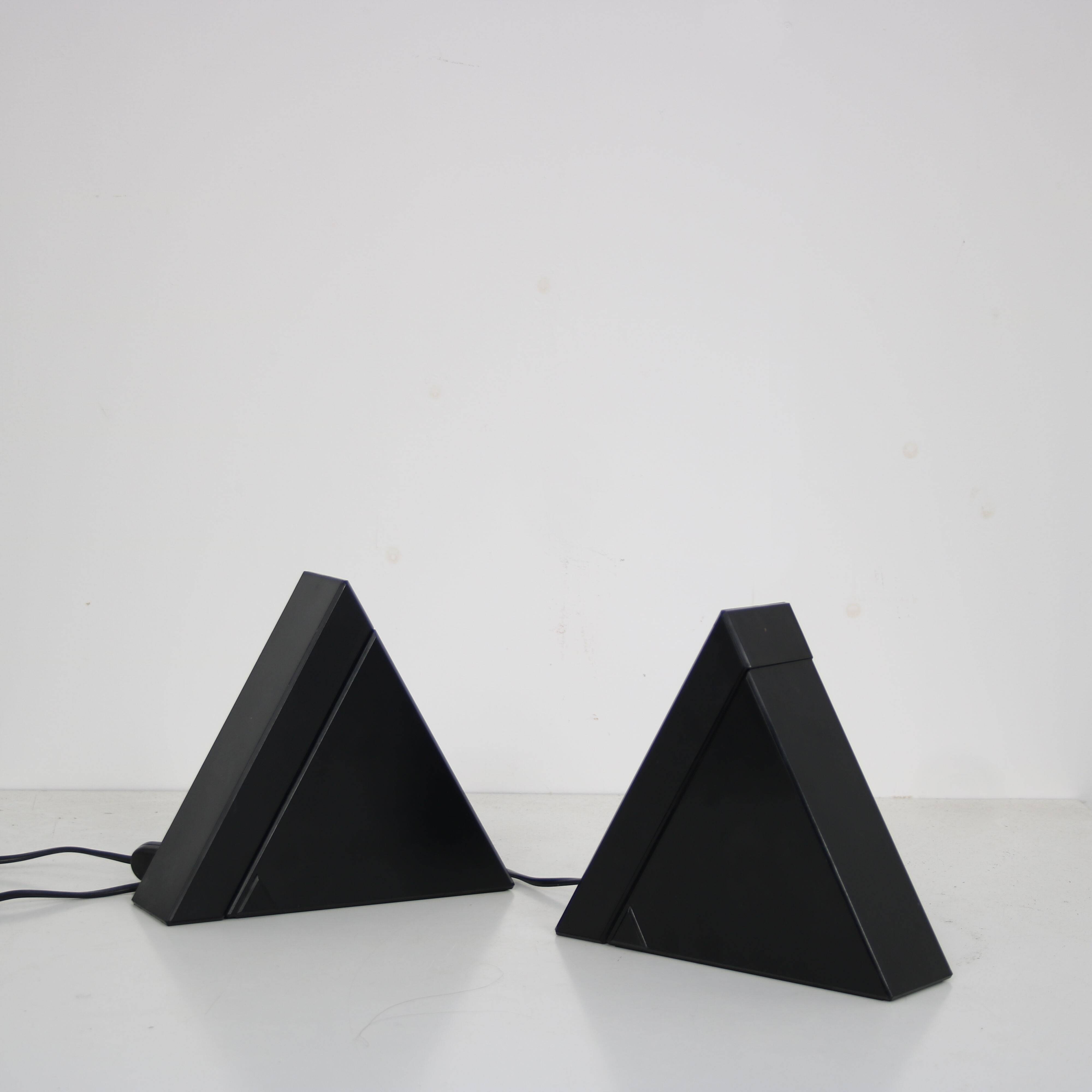 1980s Pair of “Delta” table lamps by Mario Bertorella for JM RDM, Italy