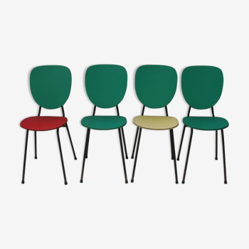 Lot de 4 chaises, années 70