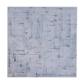 Abstract painting white minimalist painting handmade