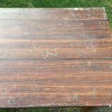 Table de ferme ancienne en chêne peinte faux bois peinture ancienne.