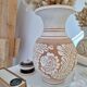 Vase / Poterie d'art artisanal crème et beige