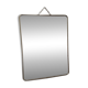 Silver-plated wall-mounted barber mirror