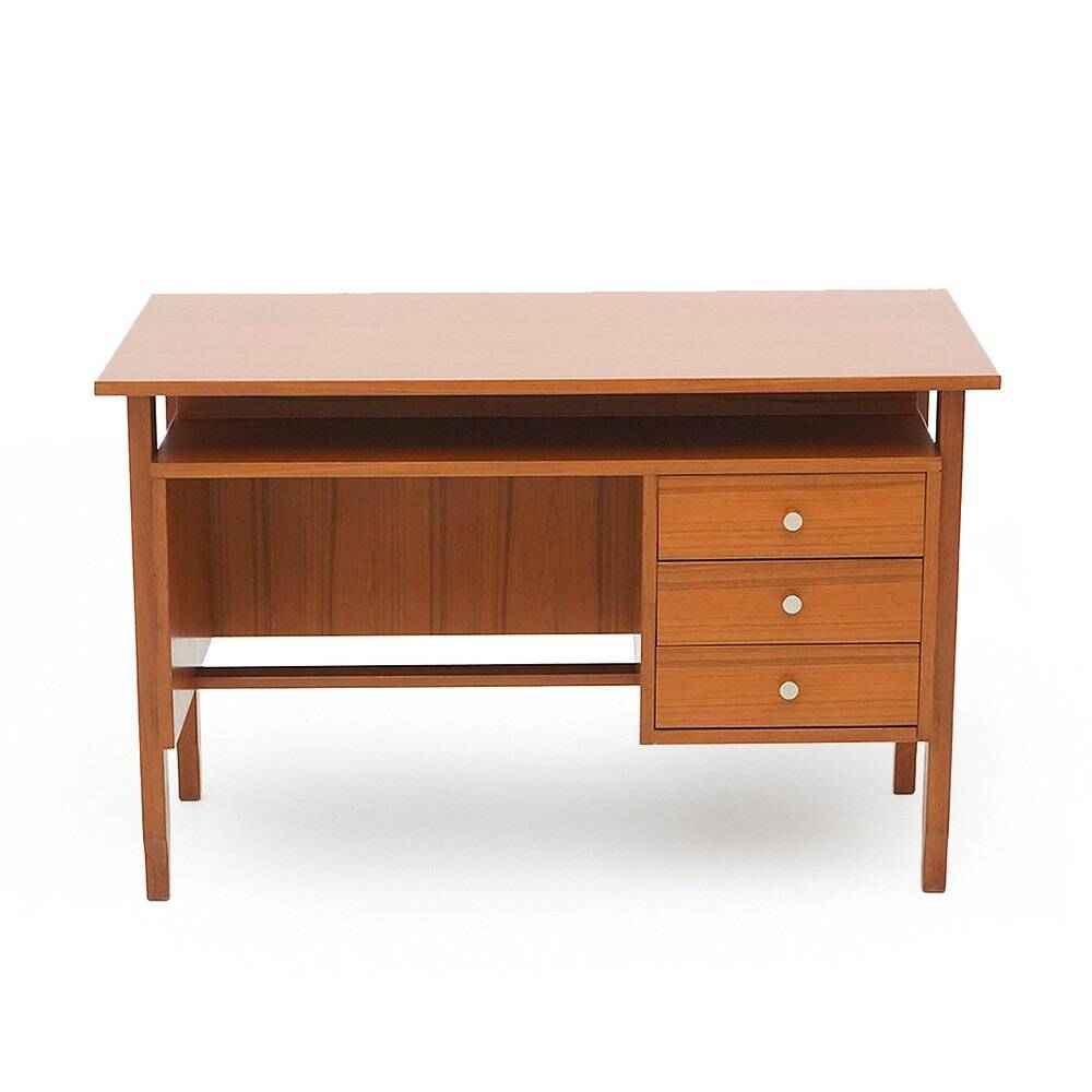 Teak desk with drawers, 1960s
