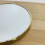 "Elite" Double-sided gold metal hand barber mirror