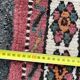 Large red Persian wool rug with red geometric design 2.97 x 2.05 m