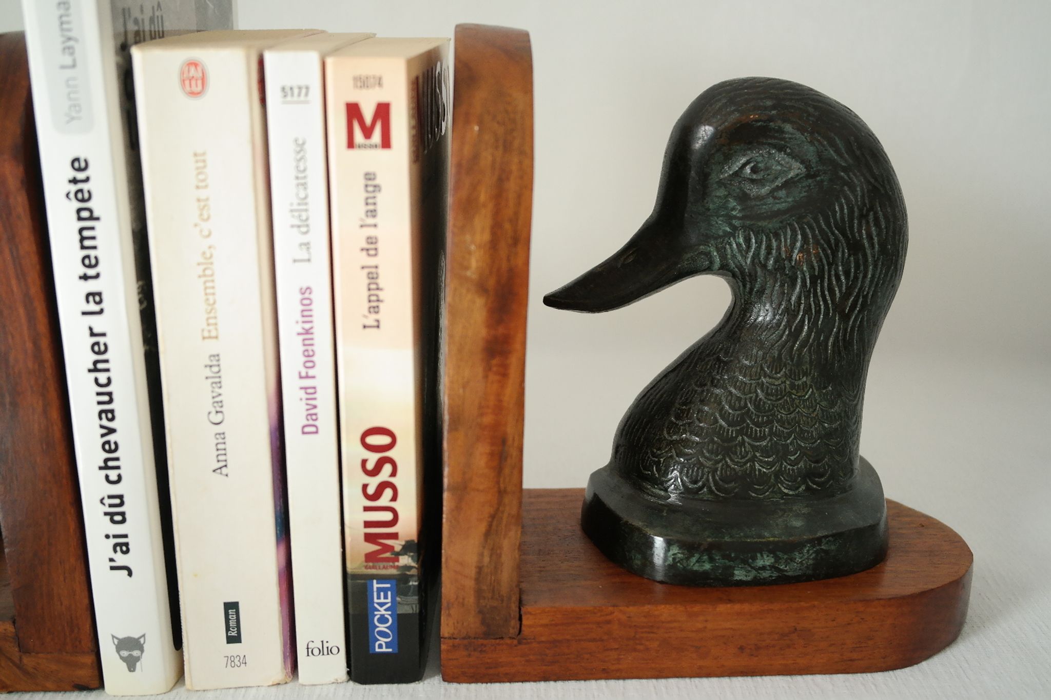 Pair of Greenhouse books vintage duck metal and mahogany