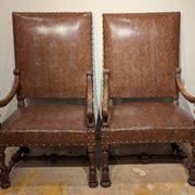 Paire de fauteuils louis XIII 19ieme