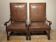 Pair of Louis XIII armchairs, 19th century