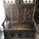 Neo-Gothic Chest Bench XIXth stamped A.Vallot Paris