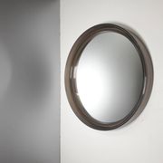 Vintage round mirror - gilac n° 1813 - smoked plexiglass - 1970s