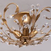 Gilded floral flush mount light attrib to banci firenze