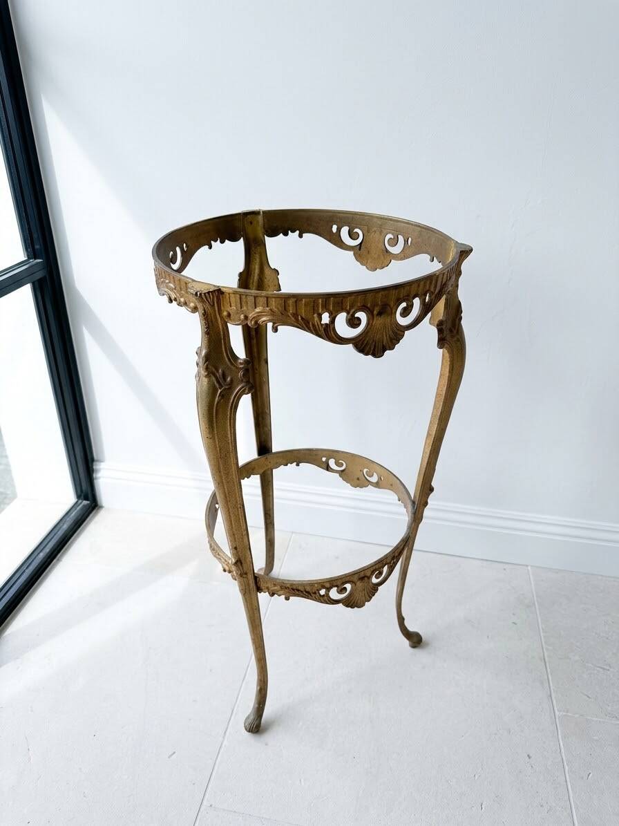 Classic gold marble side table
