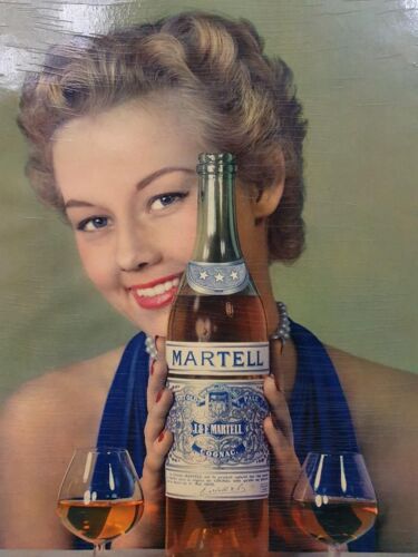 Carton publicitaire publicité cognac martell - bistrot