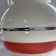Red, white and silver porcelain jug set by Edmond Bellefroid for Robo.