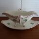 Old earthenware gravy boat KG Lunéville flower pattern - 30.5 cm