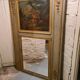 Lacquered wooden trumeau in the Louis XVI style, late 19th century.