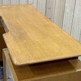 English office of the 70s in blond oak