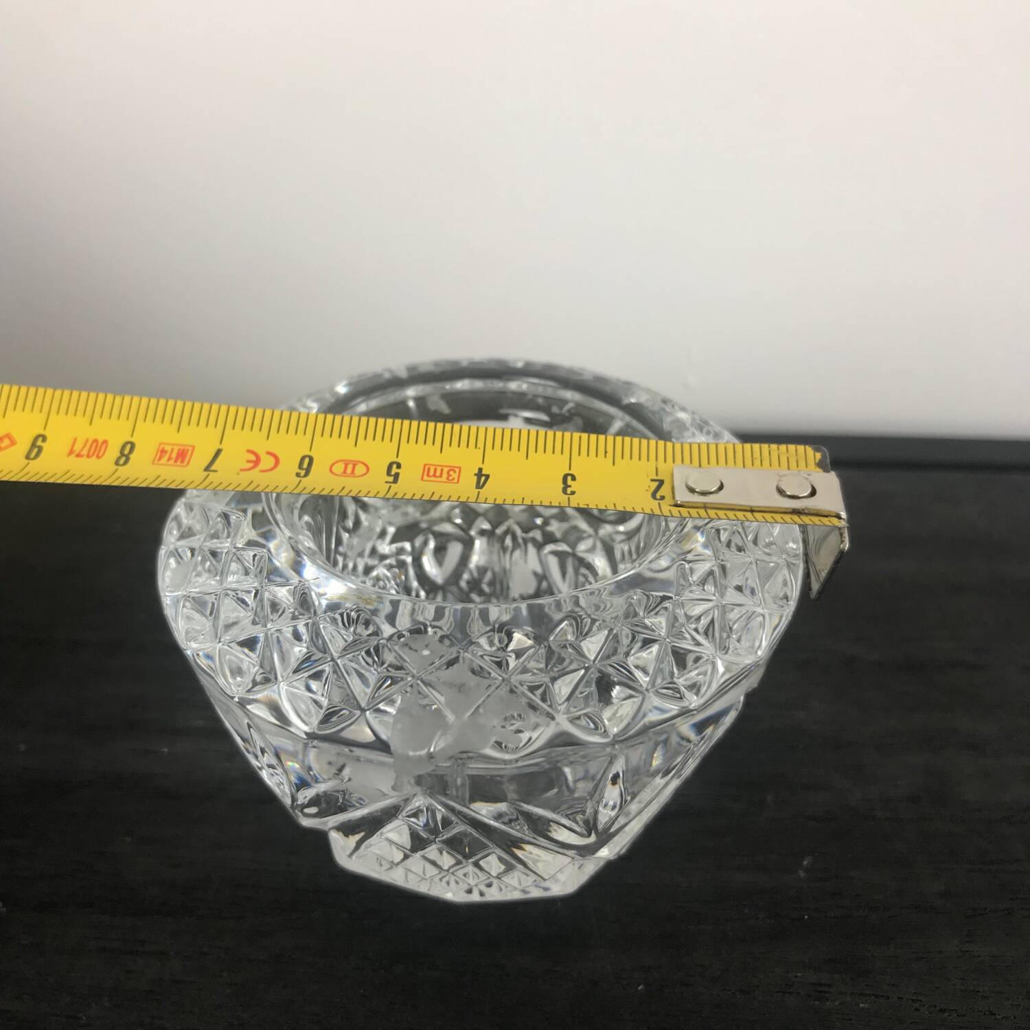 Vintage crystal candle holder fontenay model from maison cristal d'arque