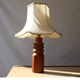 Danish turned wood lamp 1970