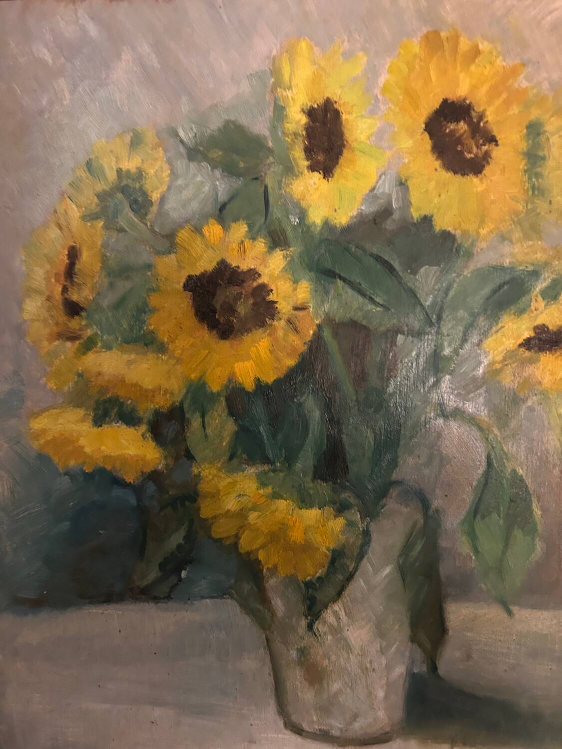 Painting on wood panel: still life