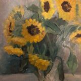 Painting on wood panel: still life