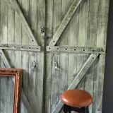 Pair of patinated shutters