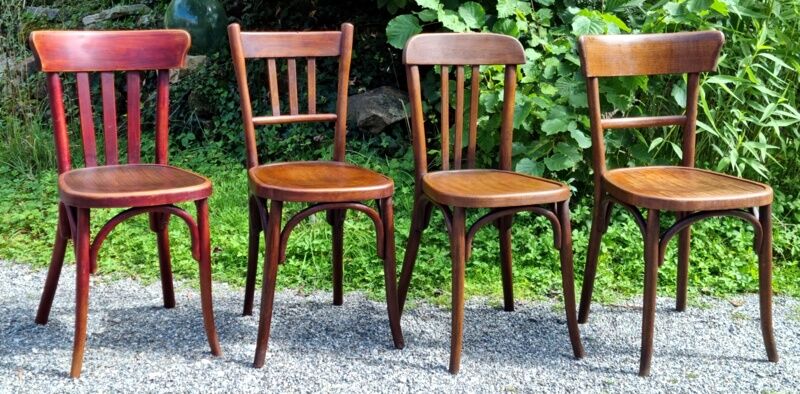 Mix 4 bistro chairs 20/30s