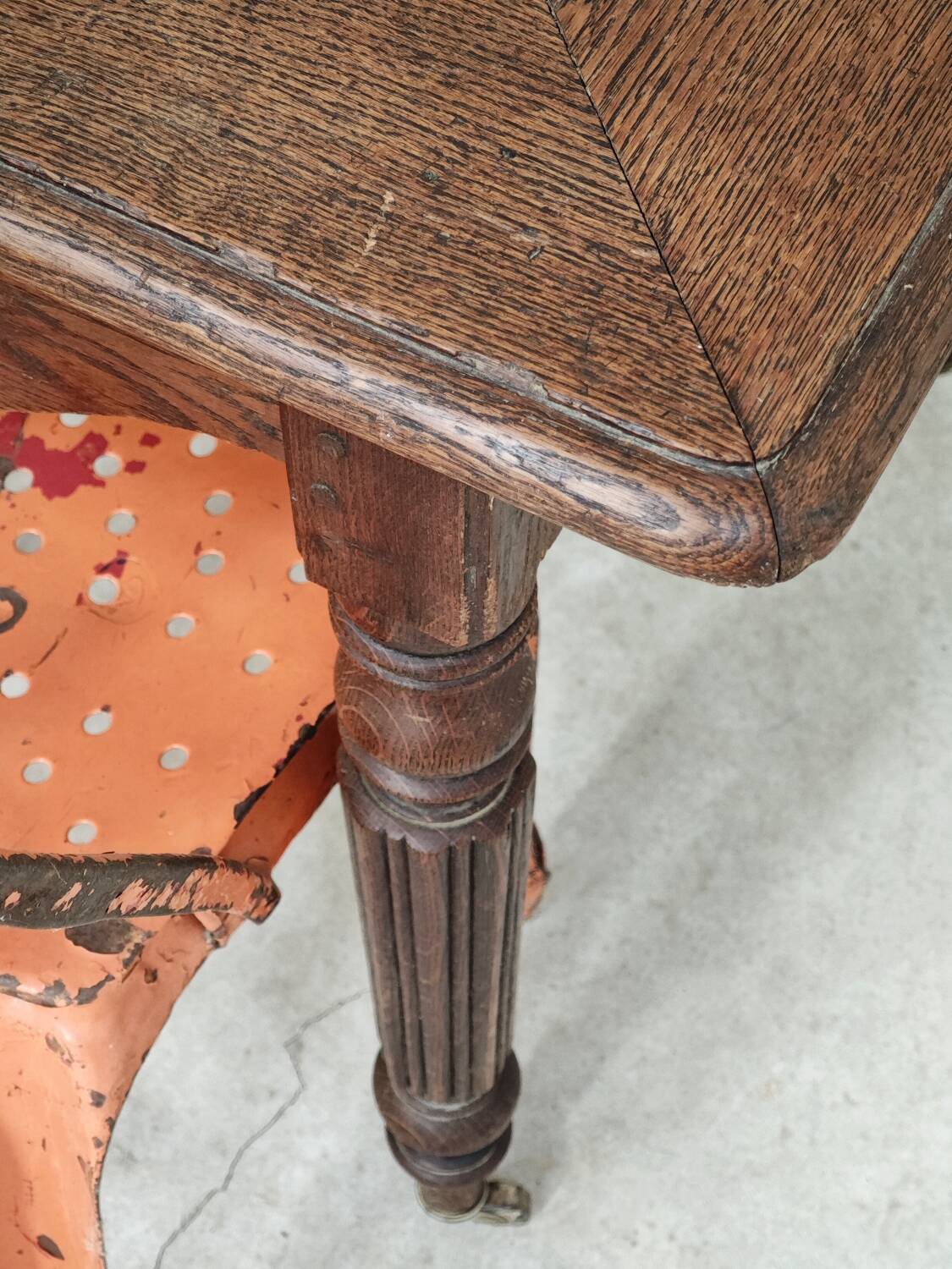 1940s farmhouse table in solid oak