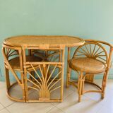 Garden lounge set Art deco in rattan and wicker