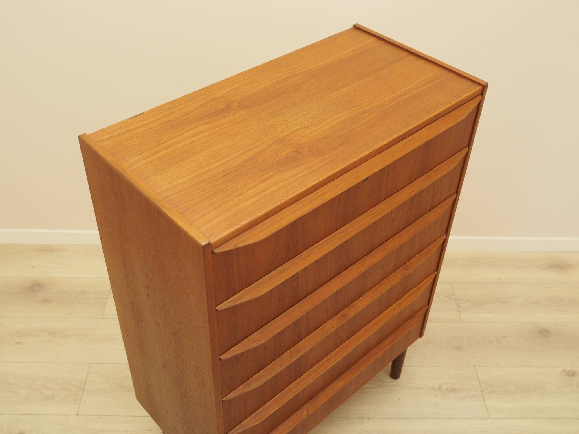 Danish teak tallboy chest of drawers from the 1960s