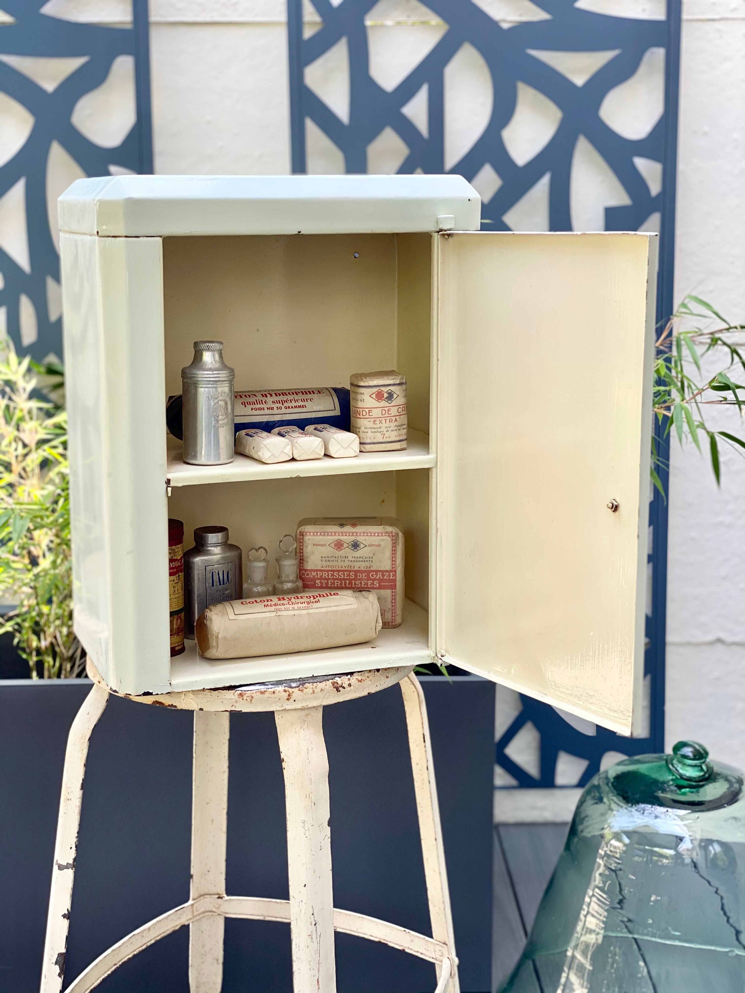 Vintage metal medicine cabinet
