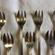 12 Christofle oyster forks in silver metal