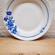 Set 6 assiettes plates fleurs bleues