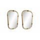 Pair of Gold Leaf Murano Glass Wall Mirrors, Italian "Torciglione" Design