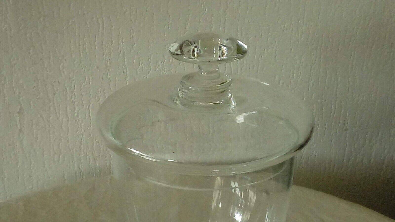 Bonbonniere covered pot crystal pan cut style louis philippe