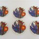 Six butter plates Acapulco Villeroy and Boch 70s