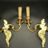 Paire d'appliques, style Louis XV Lucien Gau, Paris